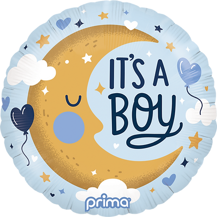 PRIMA 18" Round It's A Boy Moon